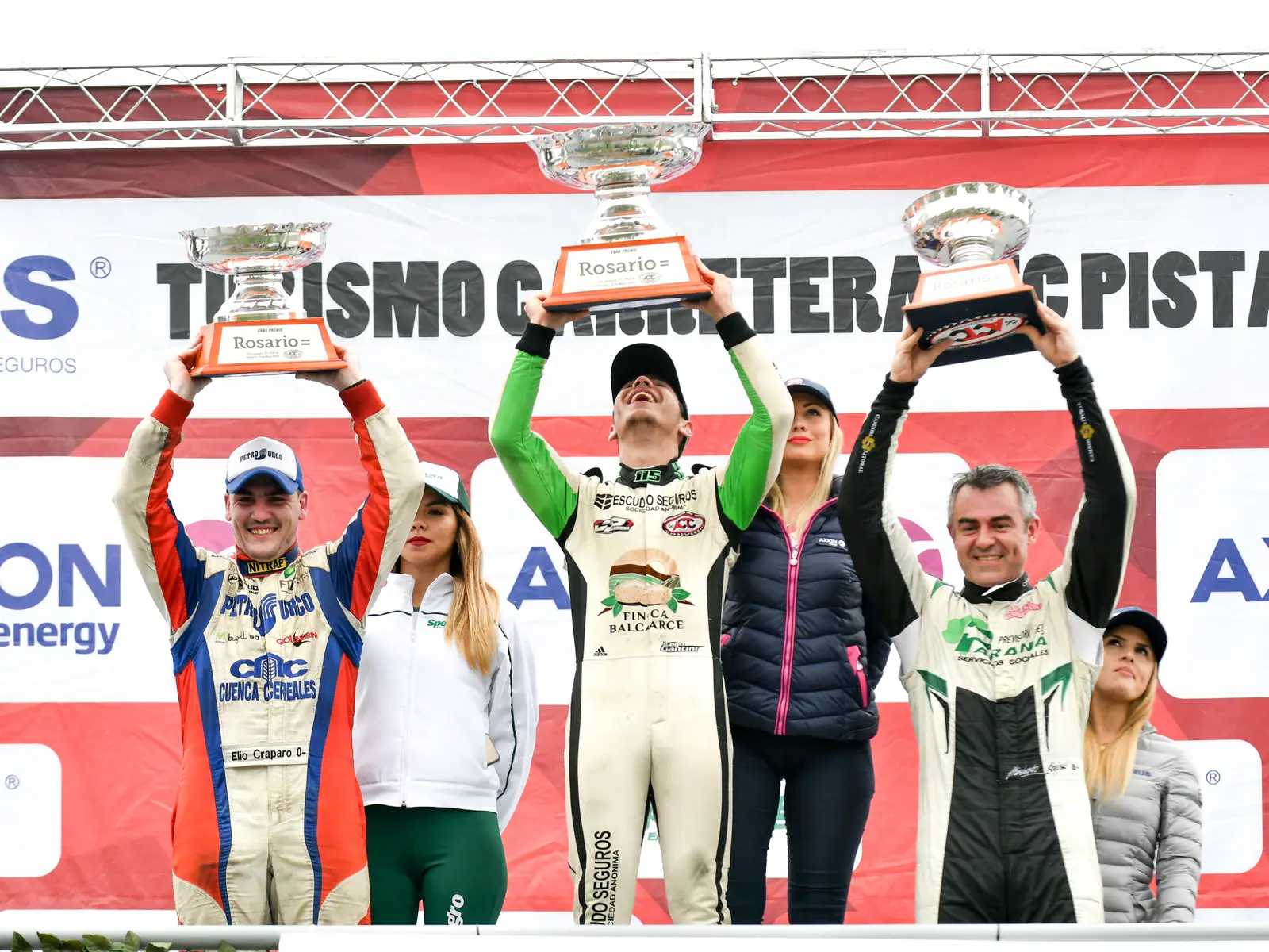 El podio: 1- Ciantini 2- Craparo 3- Krujoski